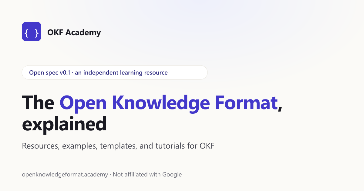 Open Knowledge Format (OKF): Resources & Guides